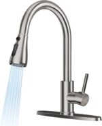 FEELSO Kitchen Faucets with Pull Down Sprayer, High Arc Stainless Steel Single H... - Image 2