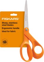 Fiskars 8" Original Orange-Handled Stainless Steel Scissors, Ergonomic and Keeps... - Image 2