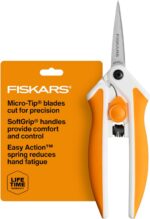 Fiskars Micro-Tip Spring Assisted Scissors, Precision Cutting Stainless Steel Bl... - Image 2