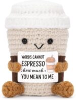 Funny Positive Coffee, Emotional Crochet Doll, Cute Crochet Potato Partner Toy w... - Image 2