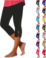 GOHRSHA Women Capris High Waist Yoga Pants - Hollow Out Comfy Stretchy Seamless ... - Image 2