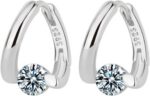 Generic Hoop Ear Pendant Earrings Charms for Women, Hypoallergenic Cubic Zircon ... - Image 2