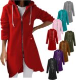 Generic Zip Up Hoodie for Women Cute Trendy Drawstring Oversized Hooded Sweatshi... - Image 2