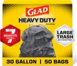 Glad Large 30 Gallon Trash Bags, Unscented Heavy Duty Garbage Bags, Forceflex wi... - Image 2