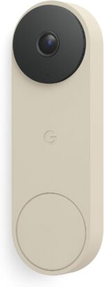 Google Nest Doorbell (Wired, 3rd Gen) - 2K Video, Live View - 2025 - Linen | Vid... - Image 2