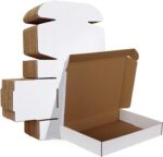 HORLIMER 12x9x2 inches Shipping Boxes Set of 25, White Corrugated Cardboard Box ... - Image 2