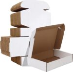 HORLIMER 9x6x2 inches Shipping Boxes Set of 50, White Corrugated Cardboard Box L... - Image 2
