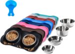 Hubulk Pet Dog Bowls 2 Stainless Steel Dog Bowl with No Spill Non-Skid Silicone ... - Image 2