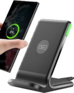 INIU Wireless Charger, 15W Fast Wireless Charging Station with Sleep-Friendly Ad... - Image 2