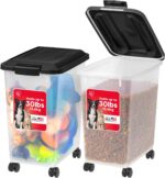 IRIS USA Dog Food Storage Container, 2 Pack, Up to 30 lbs Each, Airtight Seal fo... - Image 2