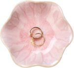 JAMEND CLXP Lotus Leaf Shape Decorative Ring Tray, Small Key Bowl, Ceramic Trink... - Image 2