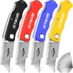 JETMORE 4 Pack Folding Utility Knife Box Cutter Mat Cutter with 10 Mat Cutter Bl... - Image 2