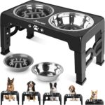 Jovrun Elevated Dog Bowls for Medium Large Size Dogs, Non-Slip Dog Feeder with 1... - Image 2