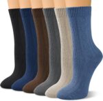 Justay Crew Socks for Women - Soft Knit Boot Calf Comfortable Cute Dress Cotton ... - Image 2