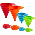 Kitchen Funnel Set 4 Pack, Small and Large, Kitchen Gadgets Accessories Foldable... - Image 2