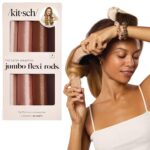 Kitsch Satin Hair Curlers, Heatless Curling Rod - Jumbo Flexi Rod for Heatless C... - Image 2