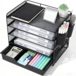 LEKETREE Desk Organizer and Accessories, 5-Tier Paper Letter Tray Organizer with... - Image 2