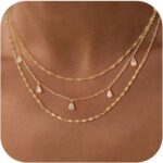 Layered Necklaces for Women, Dainty Gold Necklace Stack 14k Gold Plated Layering... - Image 2