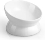 LoeJan Elevated Cat Food Bowl, 5 Oz Ceramic Raised and Tilted Water Bowl, Anti V... - Image 2