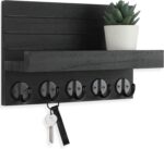 Lwenki Key Holder for Wall, Decorative Key and Mail Holder with Shelf Has Large ... - Image 2