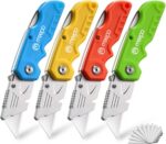 M MEEPO Box Cutter, 4-Pack Tough Folding Box Cutter for Heavy Duty Purpose, Razo... - Image 2
