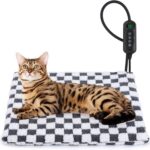 MIXJOY Heated Cat Bed, 11 Adjustable Temperature Cat Heating Pad Indoor with Tim... - Image 2