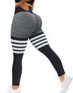 MOHUACHI High Waisted Leggings for Women Tummy Control Butt Lifting Yoga Pants W... - Image 2