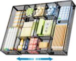 Marbrasse Expandable Desk Drawer Organizer, Mesh Drawer Organizer Tray with 10 A... - Image 2