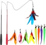 MeoHui Cat Toys for Indoor Cats, Interactive Cat Toy 2PCS Retractable Wand Toy a... - Image 2