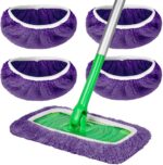 Microfiber Mop Pads - 4 Pack Reusable Washable Refills for Wet & Dry Floor Clean... - Image 2
