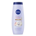 NIVEA Refreshing White Peach and Jasmine Body Wash with Nourishing Serum, Scente... - Image 2