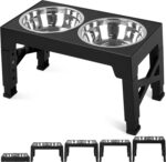 Niubya Elevated Dog Bowls with 2 Stainless Steel Dog Food Bowls, Raised Dog Bowl... - Image 2