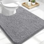 OLANLY Toilet Rugs U-Shaped 24x20, Extra Soft Absorbent Chenille Contour Bathroo... - Image 2