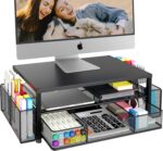 OPNICE Desk Organizer and Accessories, 2-Tier Computer Monitor Stand Riser with ... - Image 2