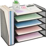 OPNICE Desk Organizers and Accessories, 5-Tier Paper Organizer Letter Tray with ... - Image 2