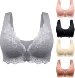 Oversize Seamless Bras for Women Front Closure No Underwire Bras Lace Breathable... - Image 2