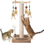 PAROTO Cat Scratching Post, Sisal Cat Tree Tower Scratcher for Indoor Cats Adult... - Image 2