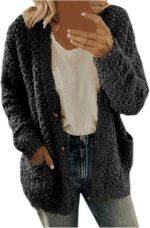 PIFAME Winter Coats for Women Fleece Jacket Warm Casual Coats with Pockets Long ... - Image 2