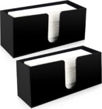 Paper Towel Holder for Countertop, Black Acrylic Napkin Dispenser – Fits Multifo... - Image 2