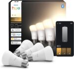 Philips Hue Smart LED A19 Bulb 4-Pack, Warm White Light 2700K, E26 Base, 9W, 810... - Image 2