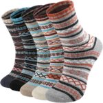 Pleneal Wool Socks for Women - Womens Winter Warm Wool Sock Men Cozy Knit Boots ... - Image 2
