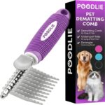Poodle Dematting Fur Rake Comb Brush for Dogs and Cats - Long 2.5" Steel Safety ... - Image 2