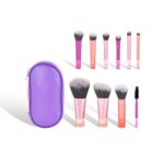 Portable 10Pcs Mini Travel Makeup Brush Set with Pouch, Full Face Soft Synthetic... - Image 2