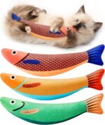 Potaroma Cat Toys Saury Fish, 3 Pack, Catnip Crinkle Sound, Soft and Durable, In... - Image 2