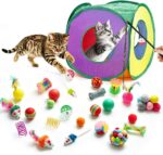 Retro Shaw 33 Pack Cat Toys for Indoor Cats, Collapsible Kitty Tunnel Tent with ... - Image 2