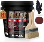 Rust Converter & Metal Primer, 141 Fl Oz Black Rust Inhibitor Paint for Metal, A... - Image 2