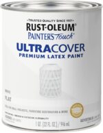 Rust-Oleum 1990502 Painter's Touch Latex Paint, Quart, Flat White 32 Fl Oz (Pack... - Image 2