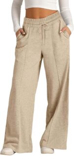 SHAOBGE Oversized Wide Leg Sweatpants Women Elastic Drawstring Straight Leg Swea... - Image 2