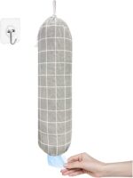 SYIPO Plastic Bag Holder, Wall Mount Organizer, Shopping Bags Carrier, Washable ... - Image 2