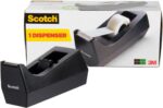 Scotch Desktop Tape Dispenser, Black, 2.7 in. x 2.7 in. x 6.4 in., 1 Tape Dispen... - Image 2